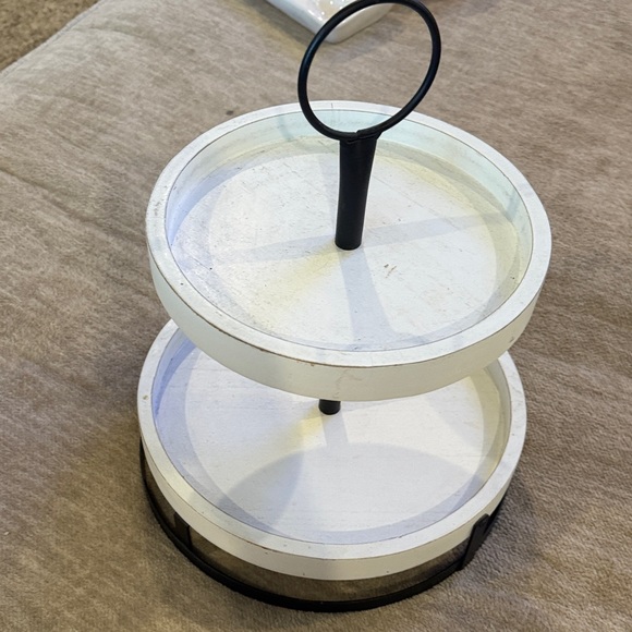 Hobby Lobby Black and White Two-Tier Tray - Picture 4 of 11